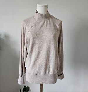 Anthropologie Maeve S Cream mock Neck Sweater